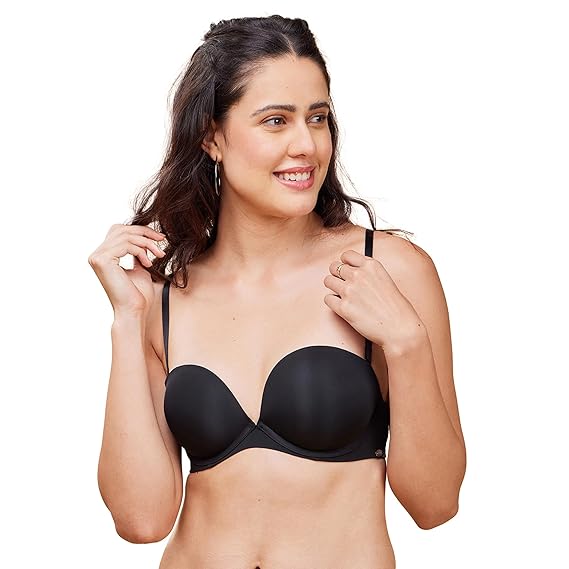 Enamor Women's Nylon Blend Casual Push-Up Bra – Wired, Everyday Comfort
